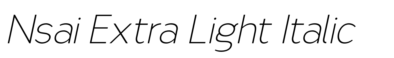 Nsai Extra Light Italic